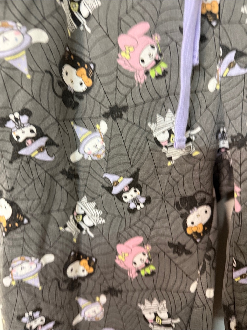 Sanrio Gray Black Pink Purple Character Lounge Pajama Pants - Picture 3 of 4